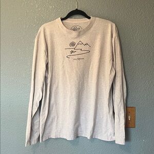 100% Organic Cotton - GOOD KARMA :LIFE IS GOOD Size Large My Space Canoe River